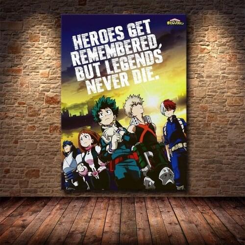 Anime My Hero Academia Canvas Painting Wall Art Posters Print For Bar Shop Room Decoration Picture Vintage Modern Home Decor