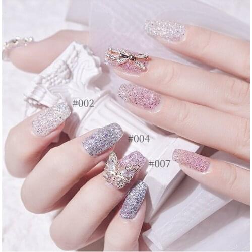 Nail Crystal Diamond Powder Rainbow Color Glitter Shiny Pigment Holographic Glass Micro Drill Nails GlitterArt Decoration