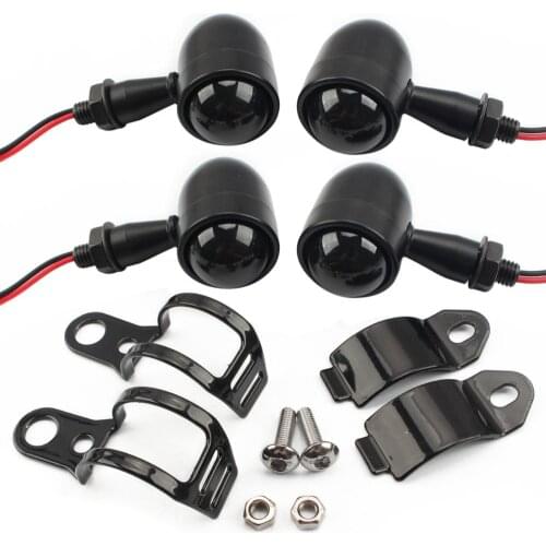 Matte Black Motorcycle Bullet Metal Turn Signal light For Harley Honda Yamaha Suzuki Kawasaki Cafe Racer Sportster Indian Custom