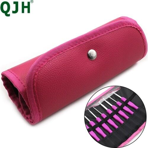 Purple/Pink Multifunctional DIY Crochet bag Crochet storage bag Knitting Tools Bag 33cmX17.6cm