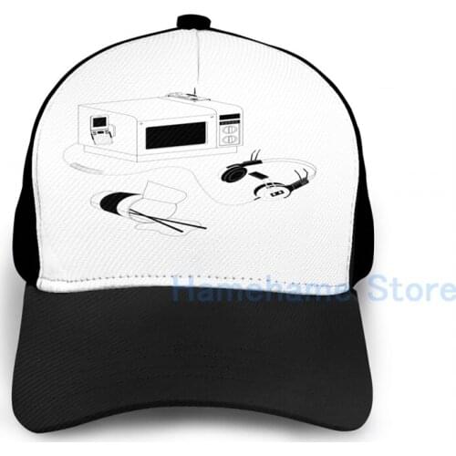 Fashion Steins;Gate - Minimal Phonewave Basketball Cap men women Graphic print black Unisex adult hat