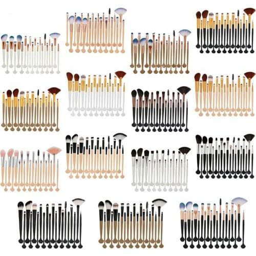 20pcs/set Shell Makeup Brush 15 colors Professional Eyeshadow Eyeliner Lip Foundation Powder Concealer Cosmetic Brush Kit set