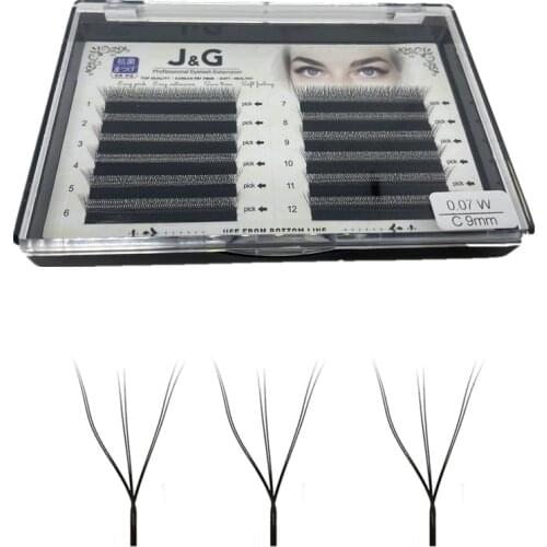 W Shape Eyelash Extensions 3D Premade Volume Fan Lashes W Style Lashes Comfortable New Faux Mink Volume Lashes Natural Eyelash