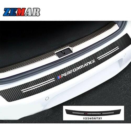 Carbon fiber Car Trunk Bumper Sticker for BMW G32 F12 F32 F36 F45 F46 F01 F02 G11 E90 E60 F30 E46 coupe Z4 E85 E89 G29 M4 M2 F06