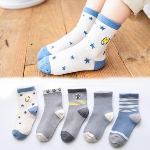 5 Pairs/lot 1 To 12 Yrs Cotton Autumn Winter Childrens Socks Stereo Kids Socks Cute Girls Boys Socks Toddler Girl Floor Sock