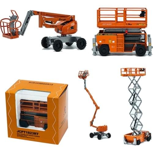 New 1/40 Self-propelled Off-road Scissors-type Aerial Work Platform Alloy Diecast Engineering Model Toy Collection Gift Display