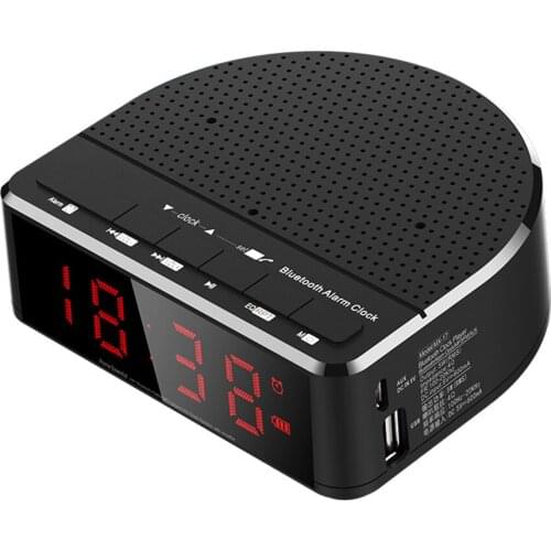 Outdoor Wireless Portable Bluetooth Speaker Support TF Card FM Radio Alarm Clock AUX Phone Computer Subwoofer