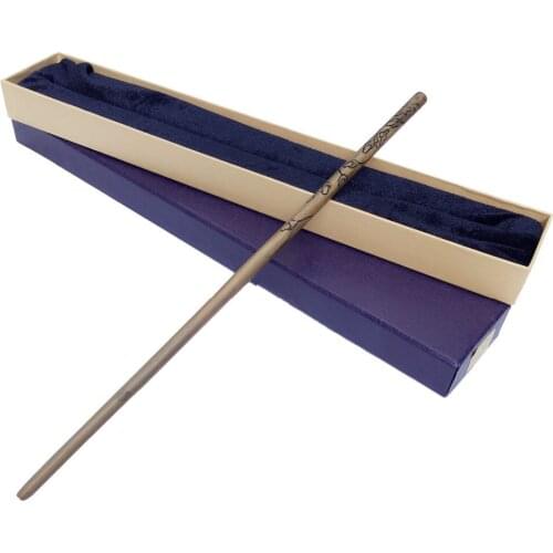 Hot Metal Core HP wand/Luna Lovegood Magic Wand kids cosplay magic trick toys with Elegant Ribbon Gift Box Packing