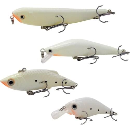 Night Fishing Lure Bait Minnow VIB Pencil Popper Crank Bait Glow in dark Artificial Lures Luminous 8-13g 1 Piece SALE