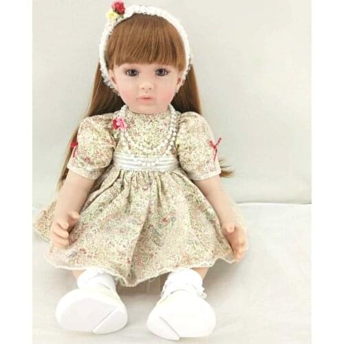 Lifelike 24 Inch 60cm Silicone Reborn Baby Dolls Realistic Princess Girl bebe Doll reborn Toys For Kids Christmas Gifts Best gif