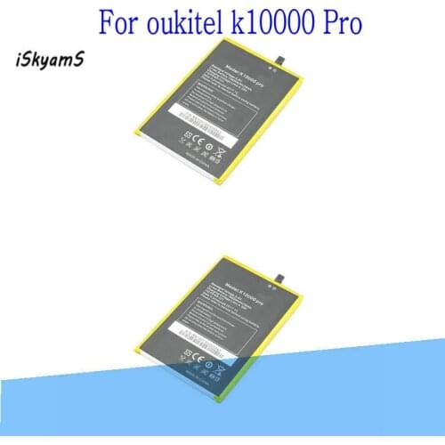 ISkyams 2x Replacement battery for Oukitel k10000 Pro Battery Large Capacity 10000mAh Battery Replacement For oukitel k10000Pro
