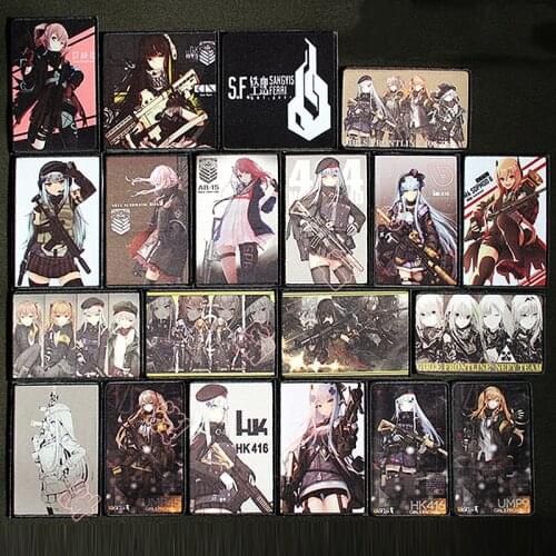 Girls Frontline Two Dimensional Gun Girl Tactical Patch Chapter Exquisitely Printed Armband Velcro For Clothes Backpack Sticker