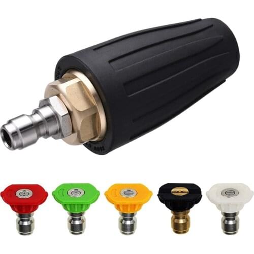 Turbo Nozzle for Pressure Washer, Rotating Nozzle and 5 Tips, 1/4 Inch Quick Connect 3600 PSI