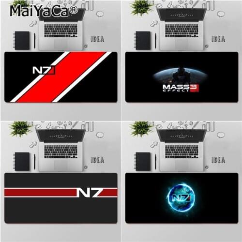 Maiyaca High Quality Mass Effect N7 Game Logo Beautiful Anime Mouse Mat Rubber Computer Gaming mousepad