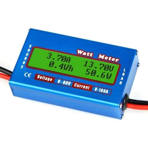 100A 60V High Accuracy Digital LCD Watt Tester Power Meter Analyzer Voltage Consumption Performance Monitor