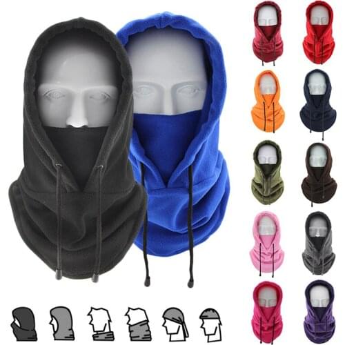 Winter Fleece Cap Windproof Mountain Climbing Cap Warm Mask Hat Ski Bike Motorcycle Neck Warm Cap Bicycle Warm Hat Hiking Scarve