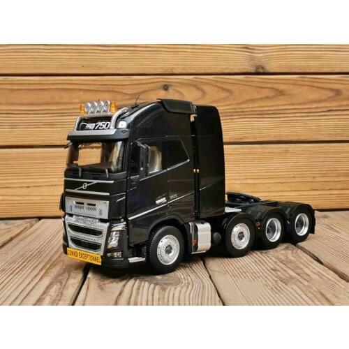 1/32 Scale Vol_vo FH16 750 Heavy Duty Truck Tractor Black Diecast Model Toy Model