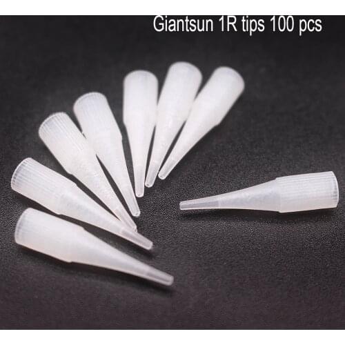 100pcs/lot 1R Small Size Tattoo Tips Permanent Makeup Eyebrow/Eyeliner/Lips Giant Sun Machine Tattoo Needle caps