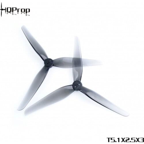 2Pairs HQPROP T5.1X2.5X3 Grey 5125 3-Blade PC Propeller for RC FPV Racing Freestyle 5inch 5.1inch Drones Replacement Parts