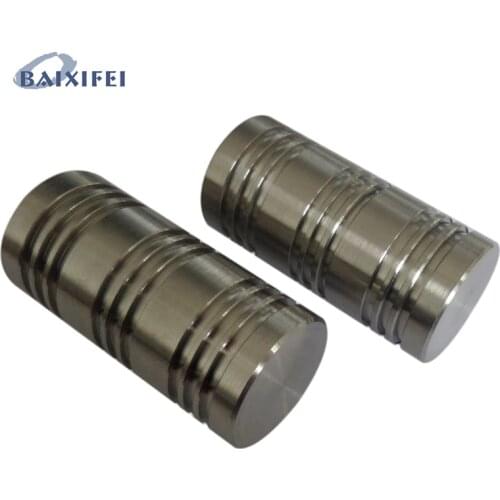 2 Pcs D25mm Stainless Steel Curtain Rod Decorative Head Cylinder, Curtain Accessories Finials for Window Decoration