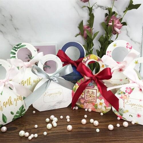 20/50Pcs Creative Candy Gift Box Portable Gift Bag for Wedding Favor Baby Shower Party Packaging Dragee Boxes Bonbonniere Diy