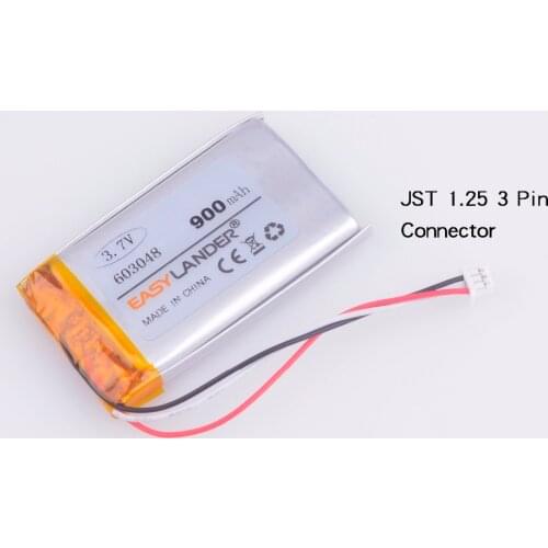 603048 3.7V 900mAh Rechargeable li Polymer Li-ion Battery For mp3 mp4 mp5 DVR GPS PSP Vedio Game toys Tools E-Book Cell phone