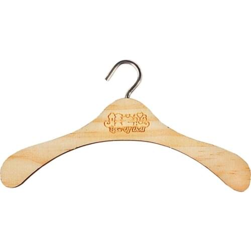 Wooden Dolls Clothes Hanger Metal Hook for BJD Dolls Dollhouse Wardrobe Accs