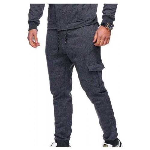 Hot 2019 Outdoor Spring Autumn sport jogging training running hip hop side pocket elastic waist track sweatpants men trousers