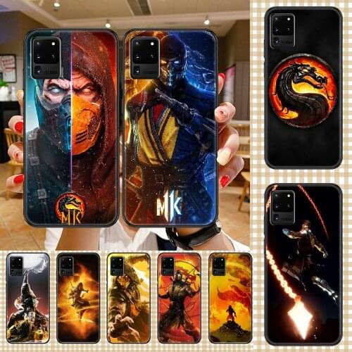 Game Mortal Kombat Scorpion Phone case For Samsung Galaxy Note 4 8 9 10 20 S8 S9 S10 S10E S20 Plus UITRA Ultra black fashion
