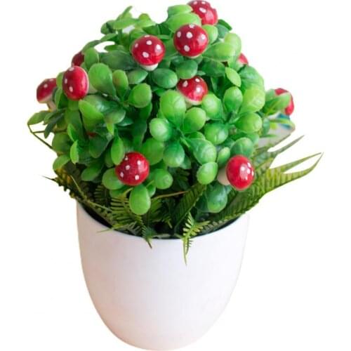 Simulation Potted Plants Fake Plant Realistic Plastic Artificial Bonsai Ornament Bonsai Artificial Flowers in Pot For Home Decor