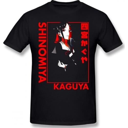 Kaguya Sama Love Is War Miyuki Kaguya Shinomiya Fujiwara Anime TShirts for Men Cool Funny Crewneck Cotton T Shirt 2020