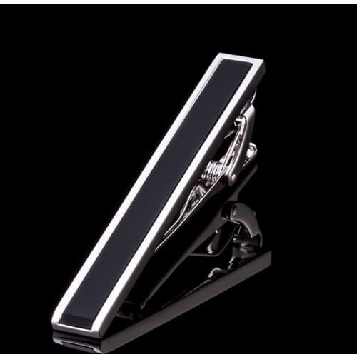 KFLK quality cufflinks stickpin gift tie pin men black stone tie clip cufflinks stickpin 2020 new products