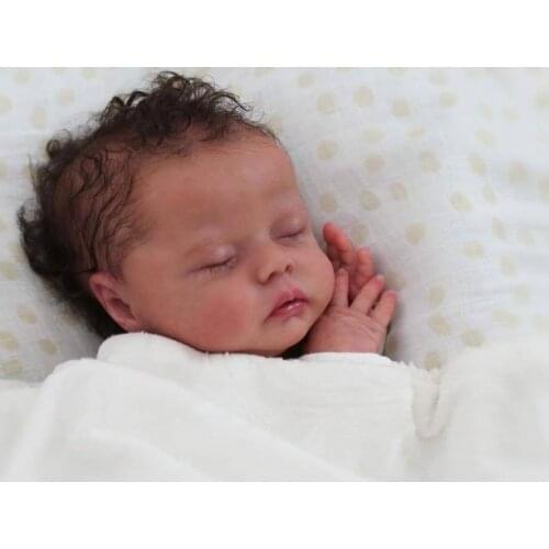 NPK 18inch bebe reborn Doll Kit Delilah newborn dolls mold Lifeike fresh color Soft DIY Doll Parts