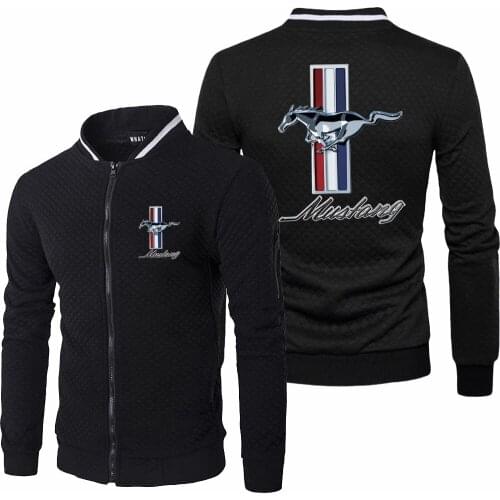 2021 New Mustang Jacket Mens Spring Autumn Long Sleeve Fashion Sportswear Casual Zipper Hoody Male Sweatshirts