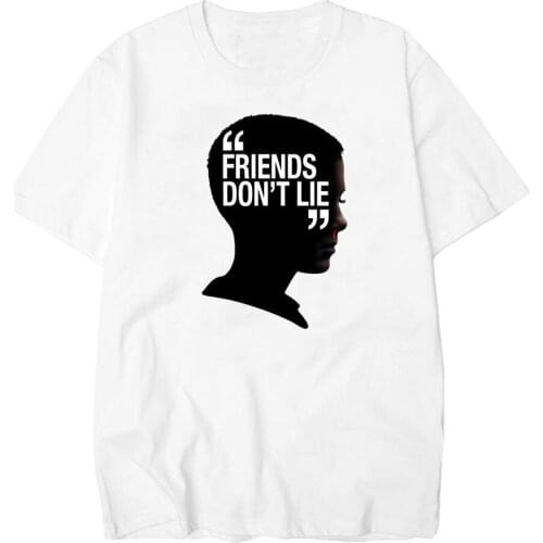 Lettbao Stranger Things T Shirt Funny T-shirts Men T Shirts Friend Don't Lie Fashion Tshirt Men Short Sleeve Casual White Tops