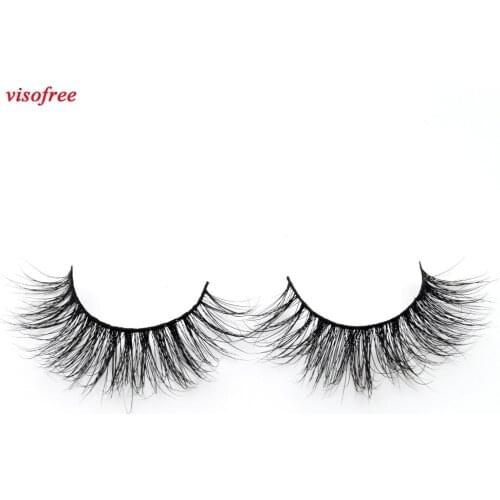 1 pair Visofree Natural 3D Mink Lashes Medium Volume False Eyelashes Hand Made Full Strip Mink Eyelashes #09 11 12