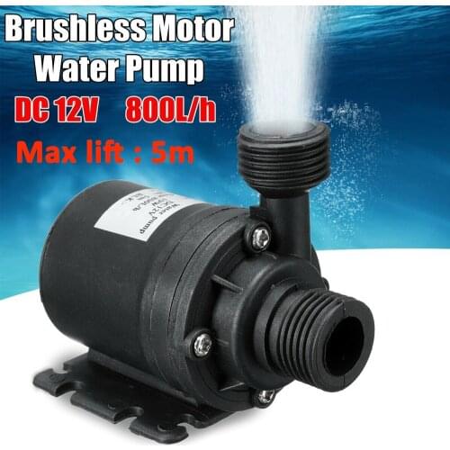 800L/H 5m Water Pump DC 12V Solar Brushless Motor Circulation Submersible Water Pumps 22W Water Circulation Water Pump