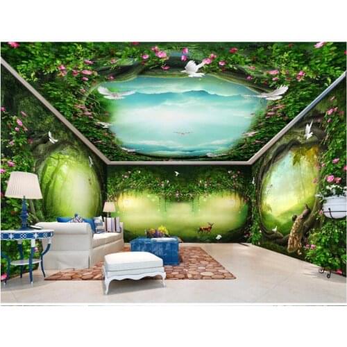 Custom photo 3d room wallpaper Dream fairytale forest house TV sofa background wall 3d wall mural wallpaper for wall 3 d
