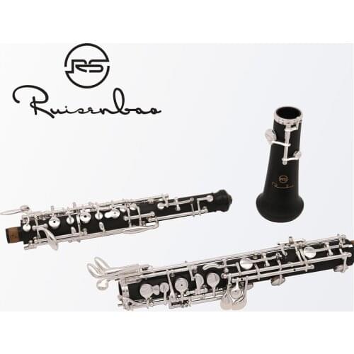 Professional Oboe C key Ebonite 3rd Octave left F Resonance Silver Key