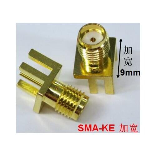 RF SMA S Type Connector Special foot SMA Female 4pin Fixed PCB widen,Coaxial connector wireless router Antenna 5pcs/lot