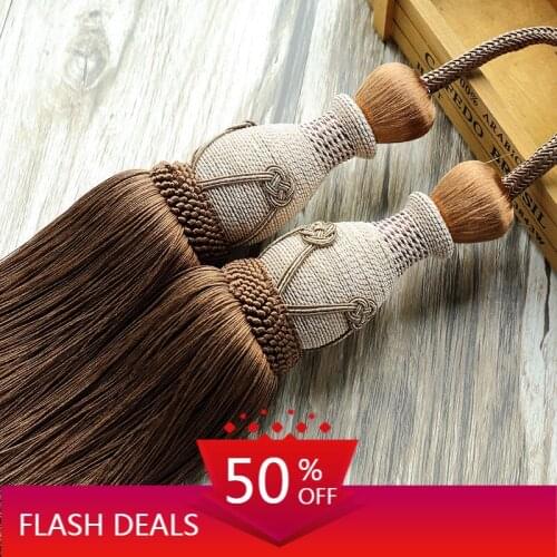 Handmade Hanging Ball Double Ball Curtain Bandage Rope Hanging Ball Pendant Tassel Curtain Buckle Pastoral Strap