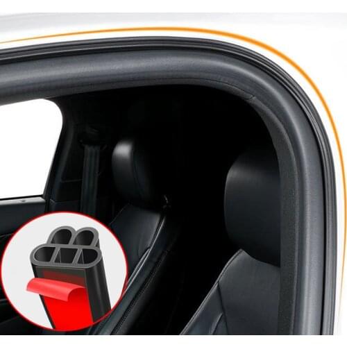 1/2/3M Self Adhesive Automotive Rubber Seal Strip for Car Window Door Engine Cover Car Door Seal Edge Trim Noise Insulation