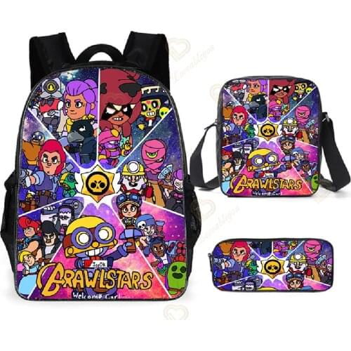 Leon Spike Shell School Bag Game Printed Backpack Teenager Boys Girls Kids Personized Schoolbag 3pcs Sets Supplier Child Bag