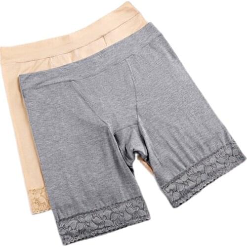 Large Size Shorts Under Skirt Cotton Safety Shorts Women Modal Thin Lace Anti Chafing Safety Shorts Pants Female Boxer briefs