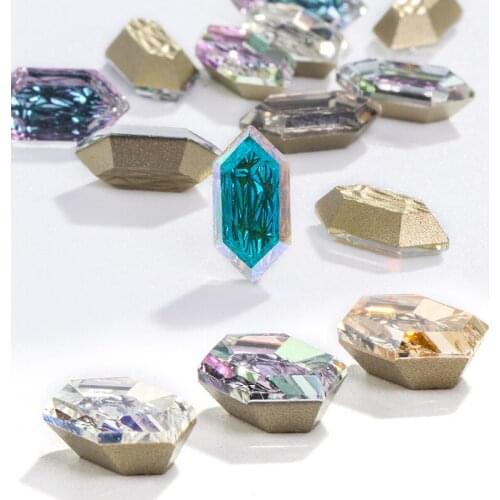 New Arrival Glue On Nails Glass Rhinestones Flatback Nail Decoration Loose Rhinestones 6x13mm DIY Nailart Beads