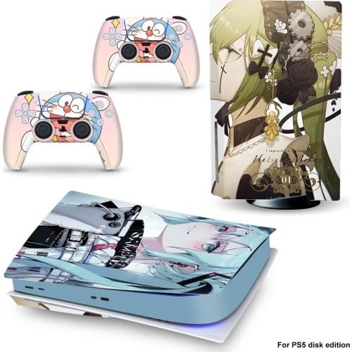 Dola Style PS5 Disc Edition Skin Sticker for Playstation 5 Console & 2 Controllers Decal Vinyl Protective Skins Style 1