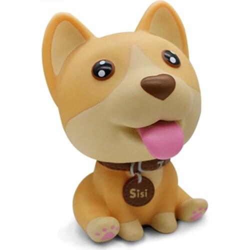 Moving head doll car cute car doll ornaments cartoon cute puppy dog car decoration ornaments