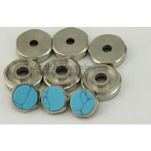 Trumpet Repair Parts Top Valve Cap /Finger Button/Stem/Bottom Valve Cap 1set