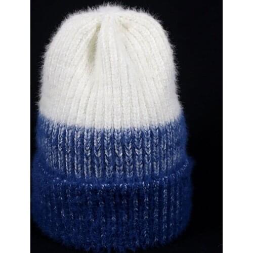 Ladys autumn/winter warm cover cap color curling woollen hat