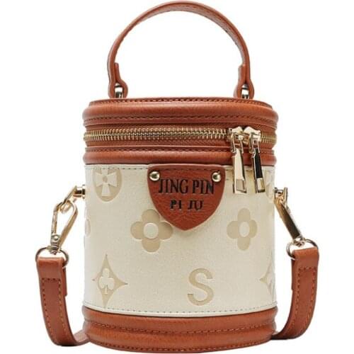 Embossing Women Bag Bucket Bag Packet 2021 Spring New Korean Version Fashion Ms Shoulder Bags Messenger Bag Wallet